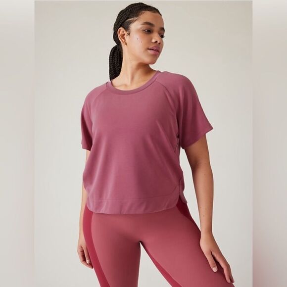 Athleta Seasoft Sweatshirt Tee - Picture 1 of 12